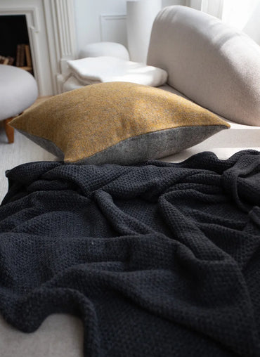 Arezzo Wool Throw Charcoal
