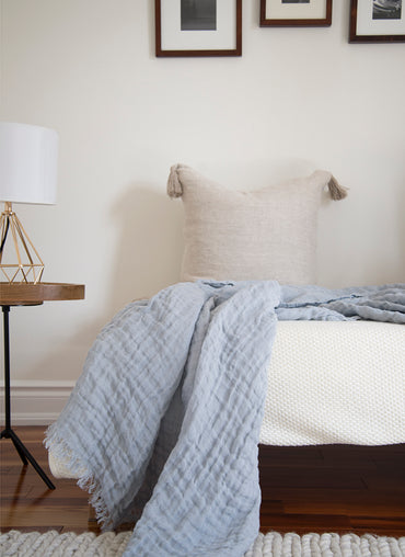 Cabana Linen Throw available in 2 colors - Shop Linen Way