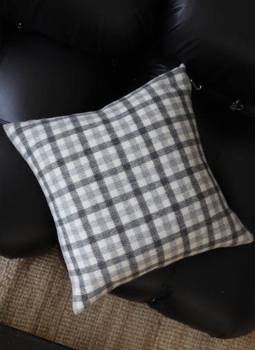 Bonn Alpaca Black, Grey & Ivory Pillow - Shop Linen Way