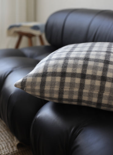 Bonn Alpaca Black, Grey & Ivory Pillow - Shop Linen Way