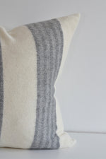 Brooklyn Alpaca Off White, Dark Grey & Light Grey Pillow