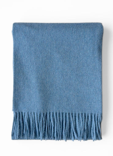 Alpina Alpaca/Wool Throw - Pale Blue