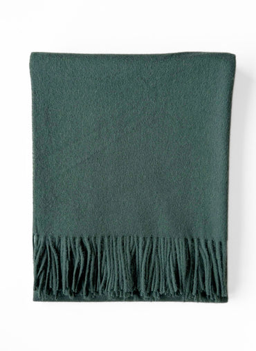 Alpina Alpaca/Wool Throw - Forest Green