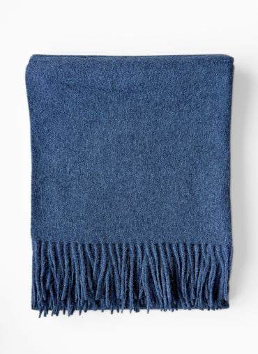 Alpina Alpaca/Wool Throw - Navy