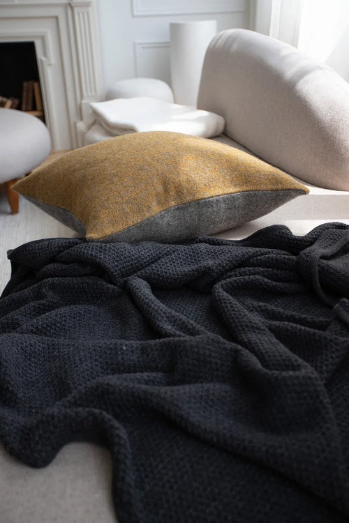 Arezzo Wool Throw Charcoal