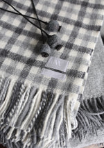 Bonn Alpaca Throw Black, Grey & Ivory Checks