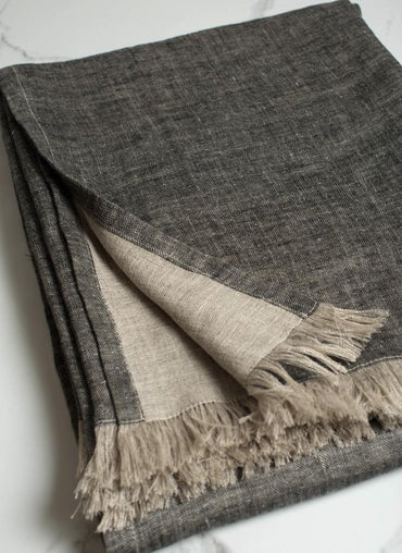 Corsica Linen Throws - available in 2 colors and 2 sizes - Shop Linen Way