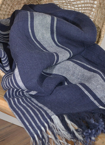 Largo Linen Throw - available in 2 colors - Shop Linen Way