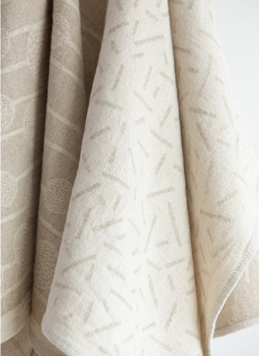 Abstract Design Linen Tea Towel Natural with Straw Pattern - Shop Linen Way