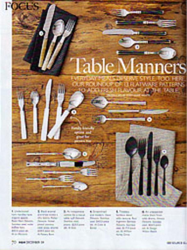 Urban Chic natural napkin, Serenite natural napkin, House & Home, December 2009