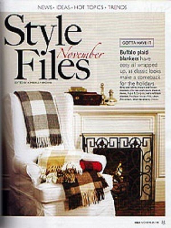 Alpaca plaids - ivory & charcoal, natural & chocolate Sunrise napkins, House & Home, November 2009