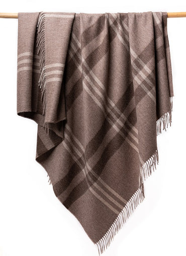 Huntsville Baby Alpaca Plaid Throw - Shop Linen Way