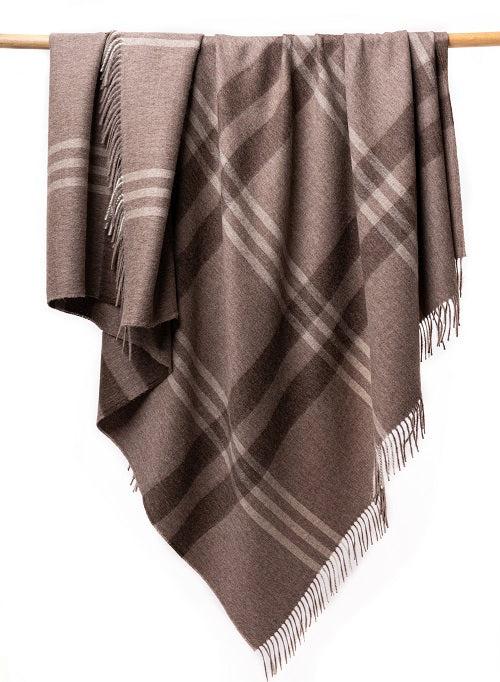 Huntsville Baby Alpaca Plaid Throw - Shop Linen Way