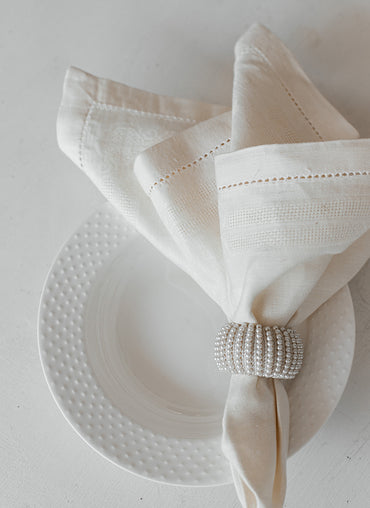 Natalie Linen Napkin Cream - Shop Linen Way