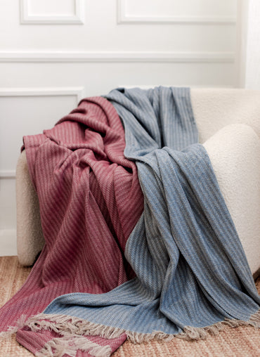 Hartford Herringbone Throw - Shop Linen Way