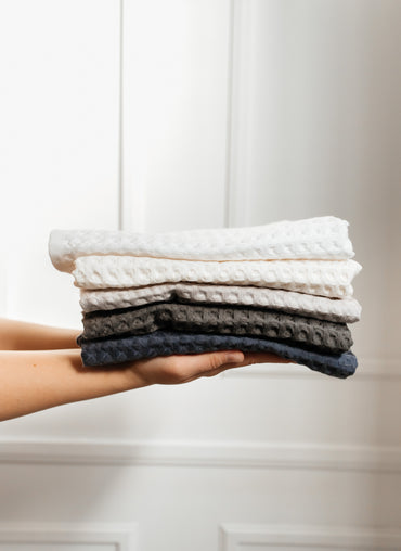 Jacki Waffle Cotton Guest Towel - Shop Linen Way
