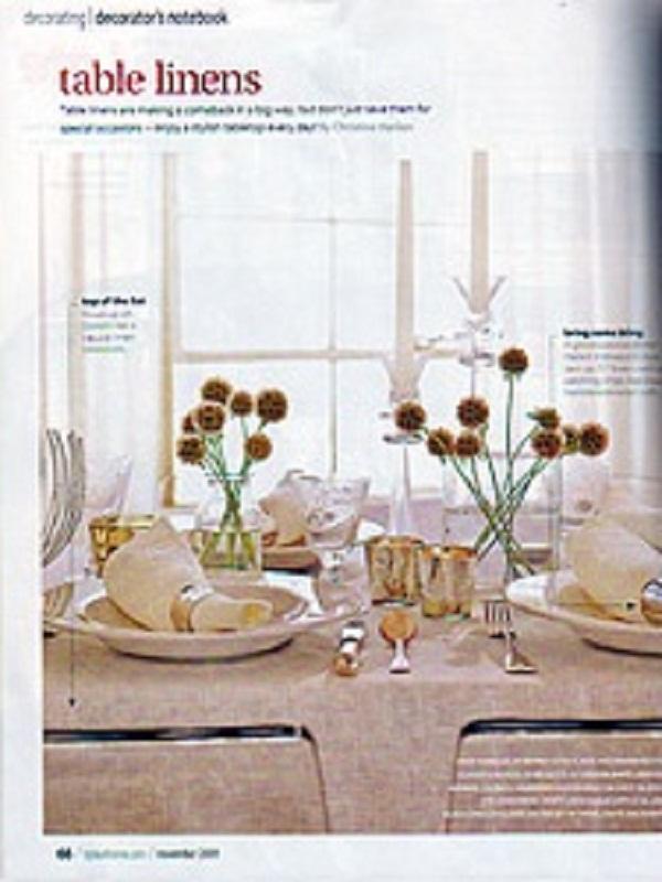 Royal, Atlas, Cocktail napkins Serenite White tablecloth & napkins Style at Home, November 2009