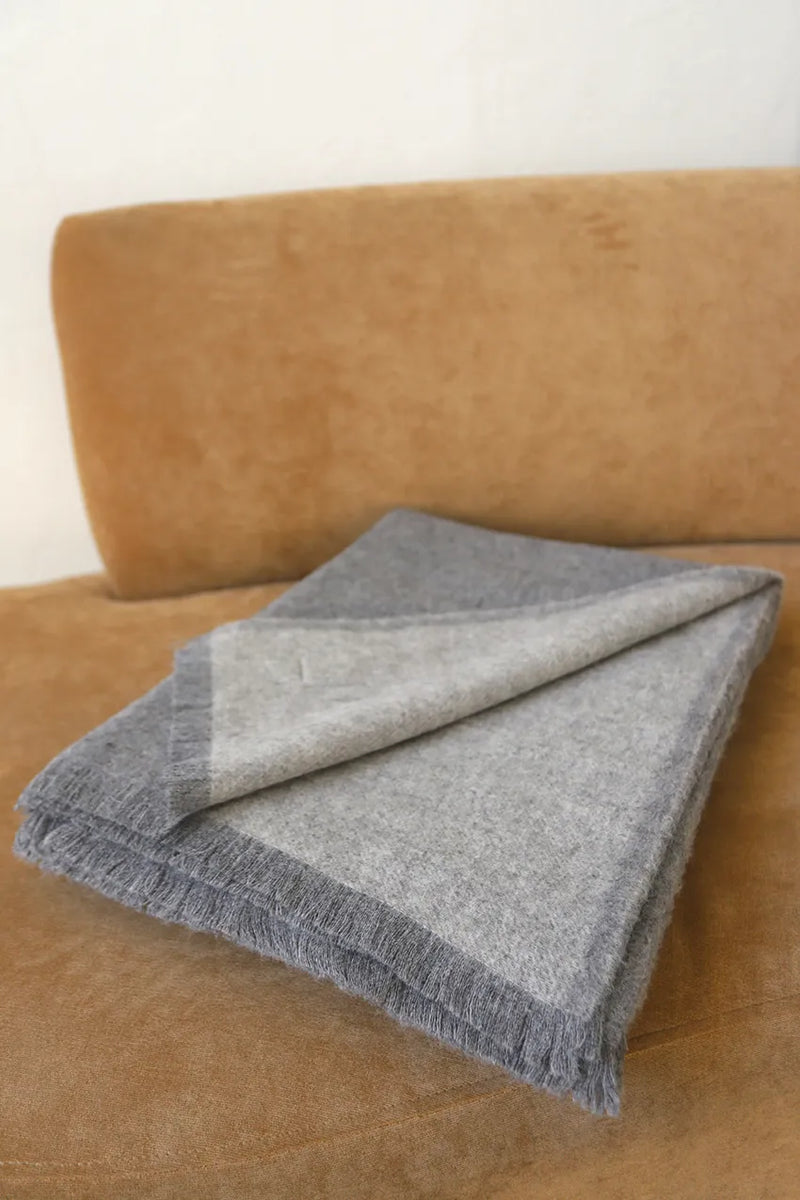 Stacked Jutland Baby Alpaca Throw – lightweight and cozy.