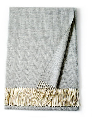 Montreal Baby Alpaca Throw Pale Grey - Shop Linen Way