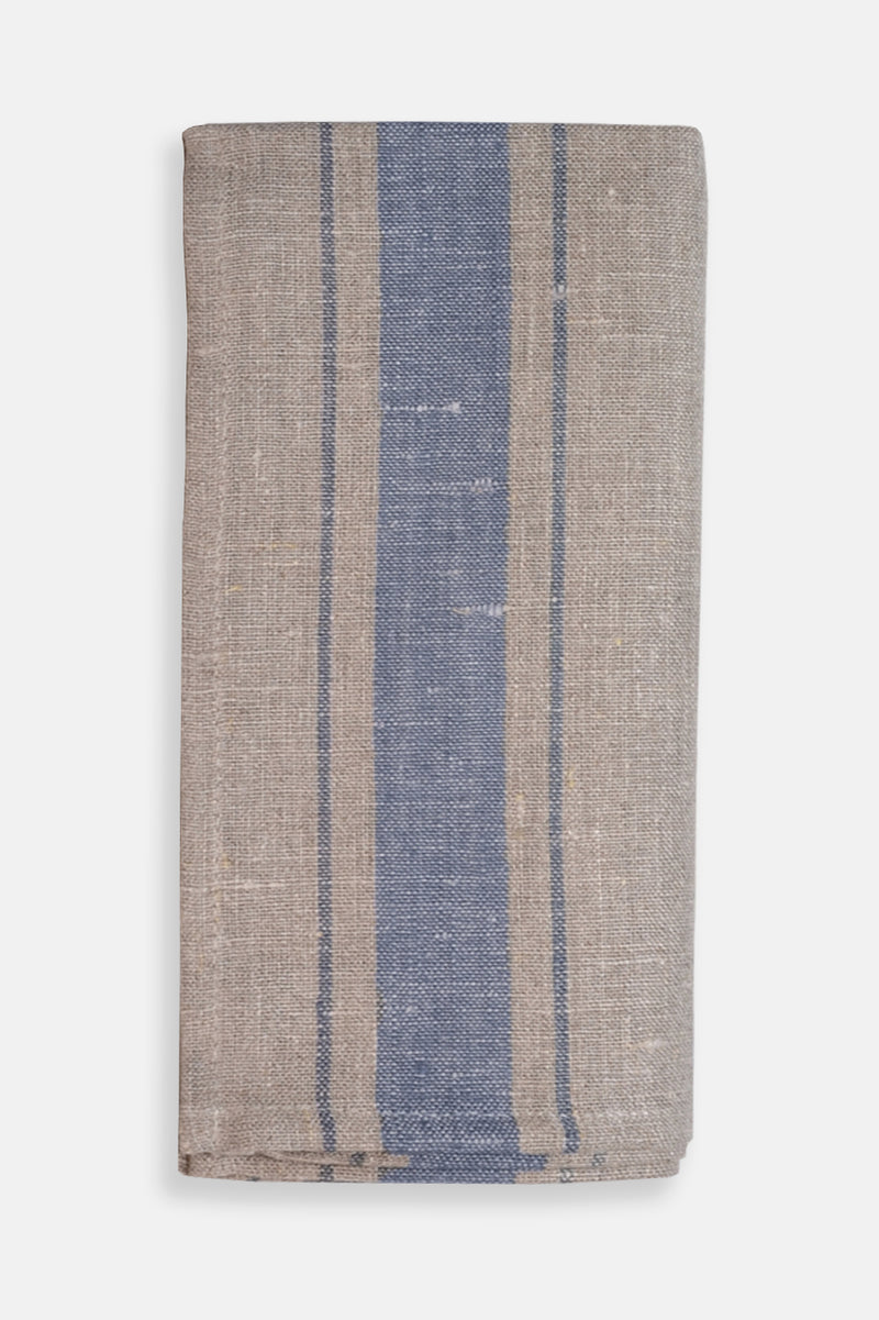 Antoine Linen Napkin Natural with Blue Stripes
