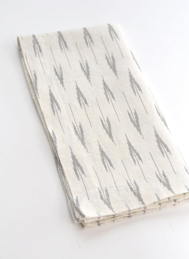 Thatch Linen Napkin Cream with Grey Geometric Arrow Print - Shop Linen Way