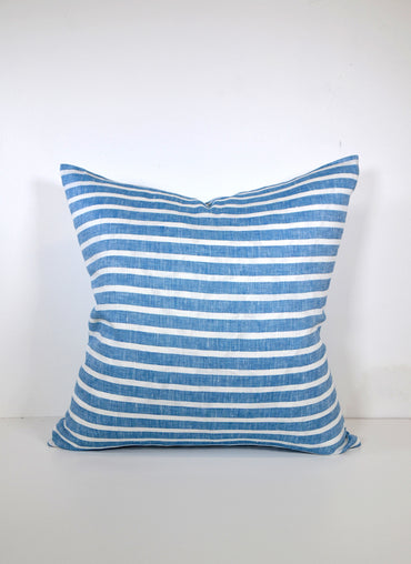 Summer Dream Linen Pillow Blue & White Stripes - Shop Linen Way