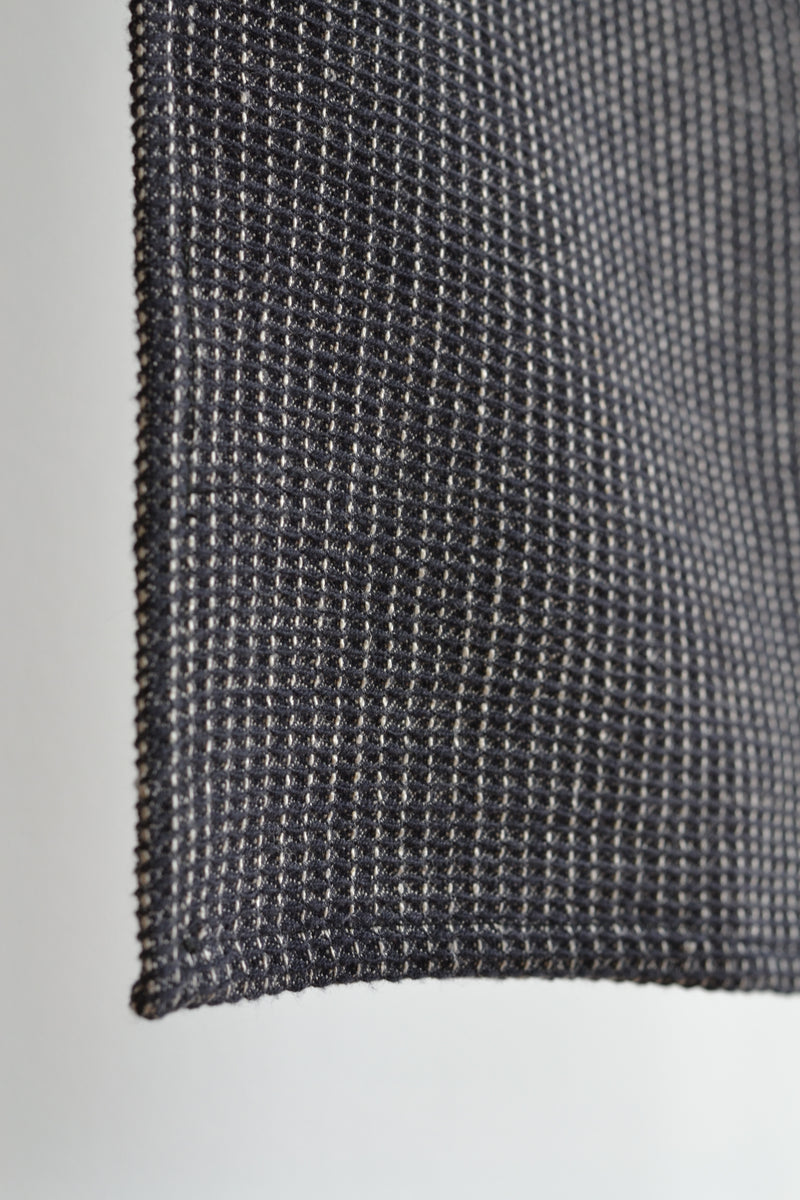 Canberra Linen Tea Towel Black with Natural Dots