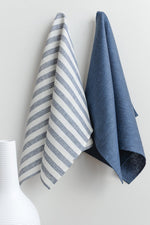 Tide Linen Tea Towel in Blue - Shop Linen Way 