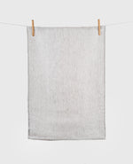 Findlay Linen Tea Towel Grey with White Stripes