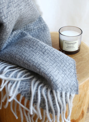 Oxford Alpaca Throw Charcoal - Shop Linen Way