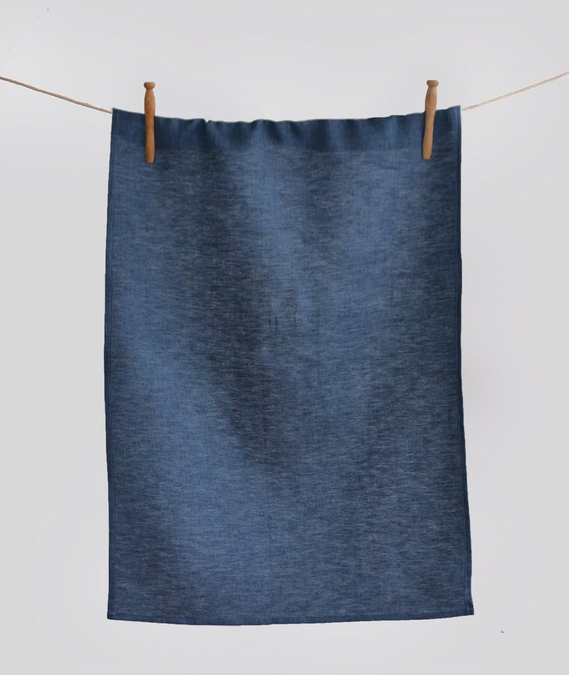 Tide Linen Tea Towel in Blue
