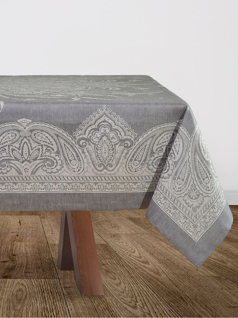 Rebecca Linen Tablecloth Grey Natural