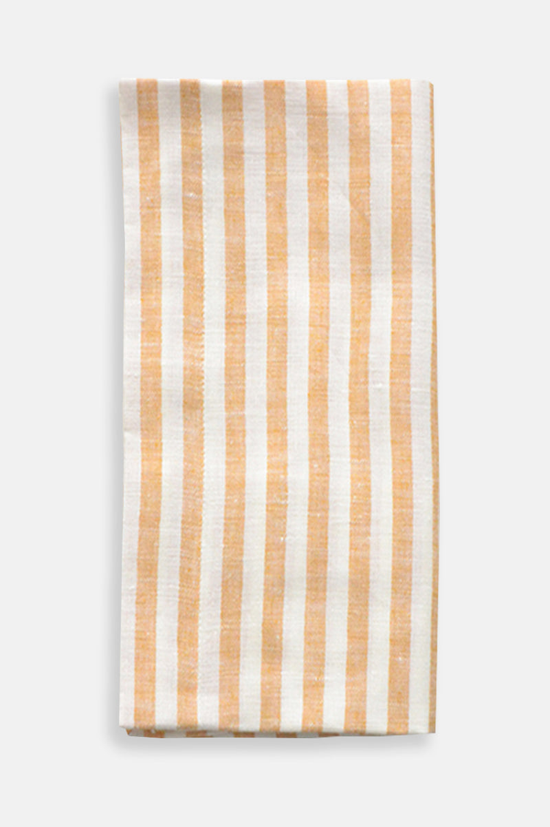 Sandy Linen Napkin White with Orange