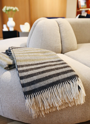 Strand Wool Throw Narrow Striped - Shop Linen Way