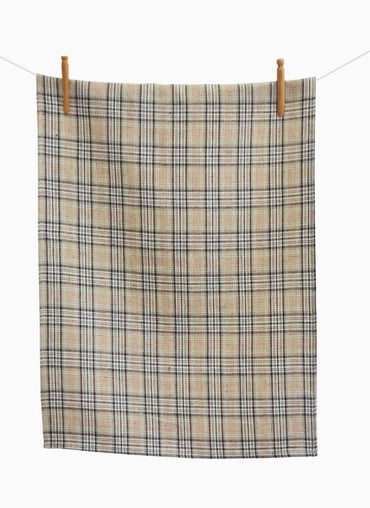 Tartan Linen Tea Towel - Shop Linen Way