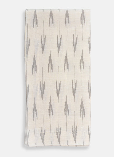 Thatch Linen Napkin Cream with Grey Geometric Arrow Print - Shop Linen Way