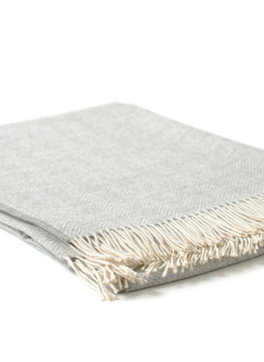 Montreal Baby Alpaca Throw Pale Grey - Shop Linen Way